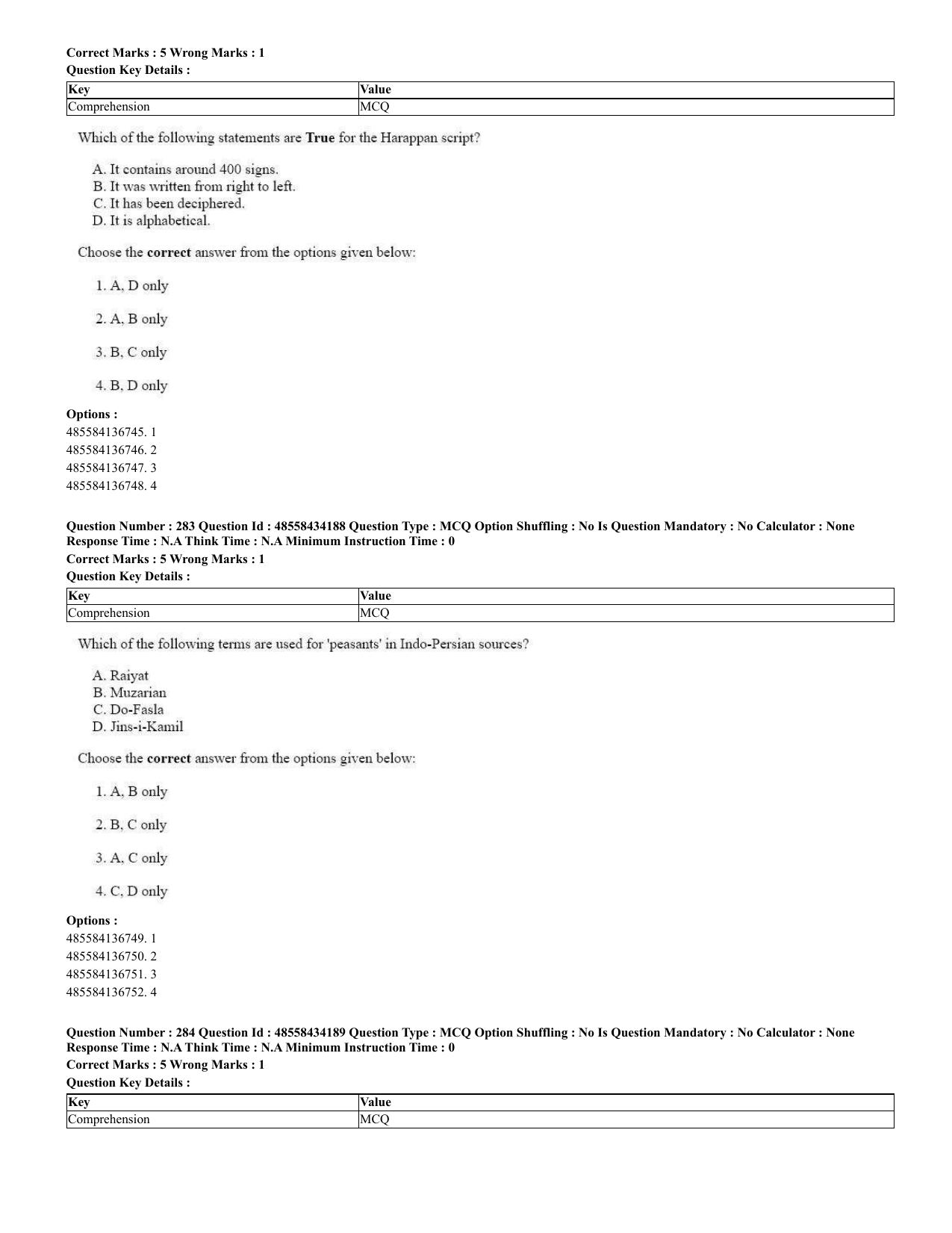 CUET 2023 English Spanish Shift 3 Question Paper - 18 June 2023 - Page 150