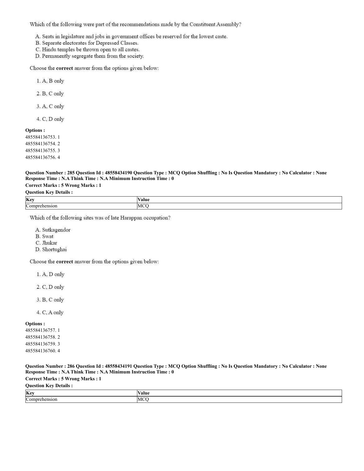 CUET 2023 English Spanish Shift 3 Question Paper - 18 June 2023 - Page 151