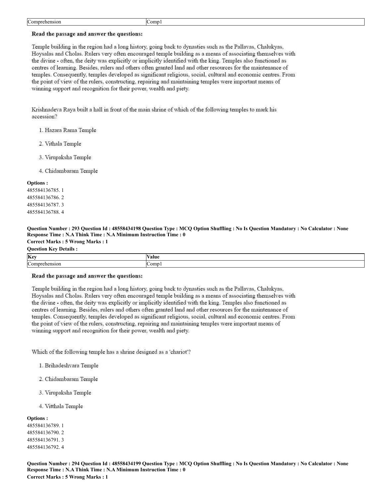 CUET 2023 English Spanish Shift 3 Question Paper - 18 June 2023 - Page 155