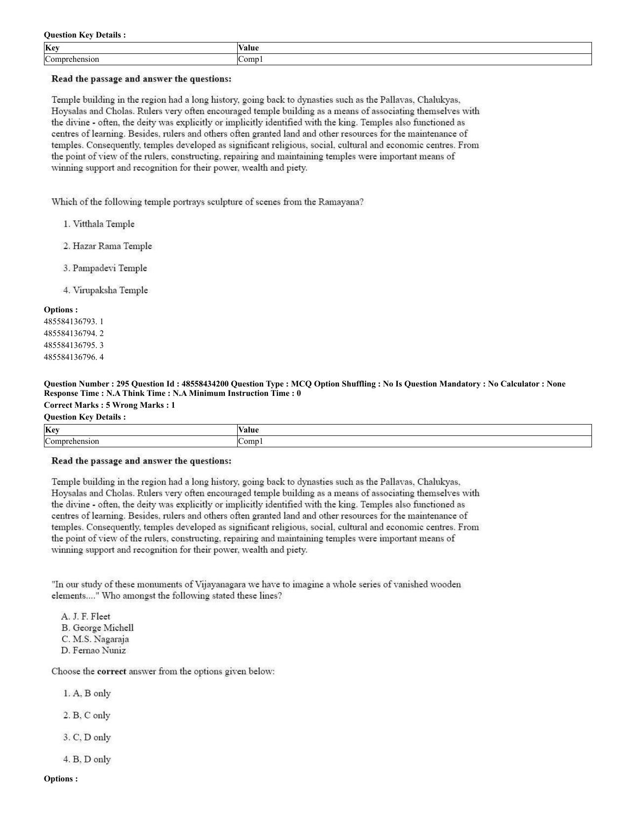 CUET 2023 English Spanish Shift 3 Question Paper - 18 June 2023 - Page 156