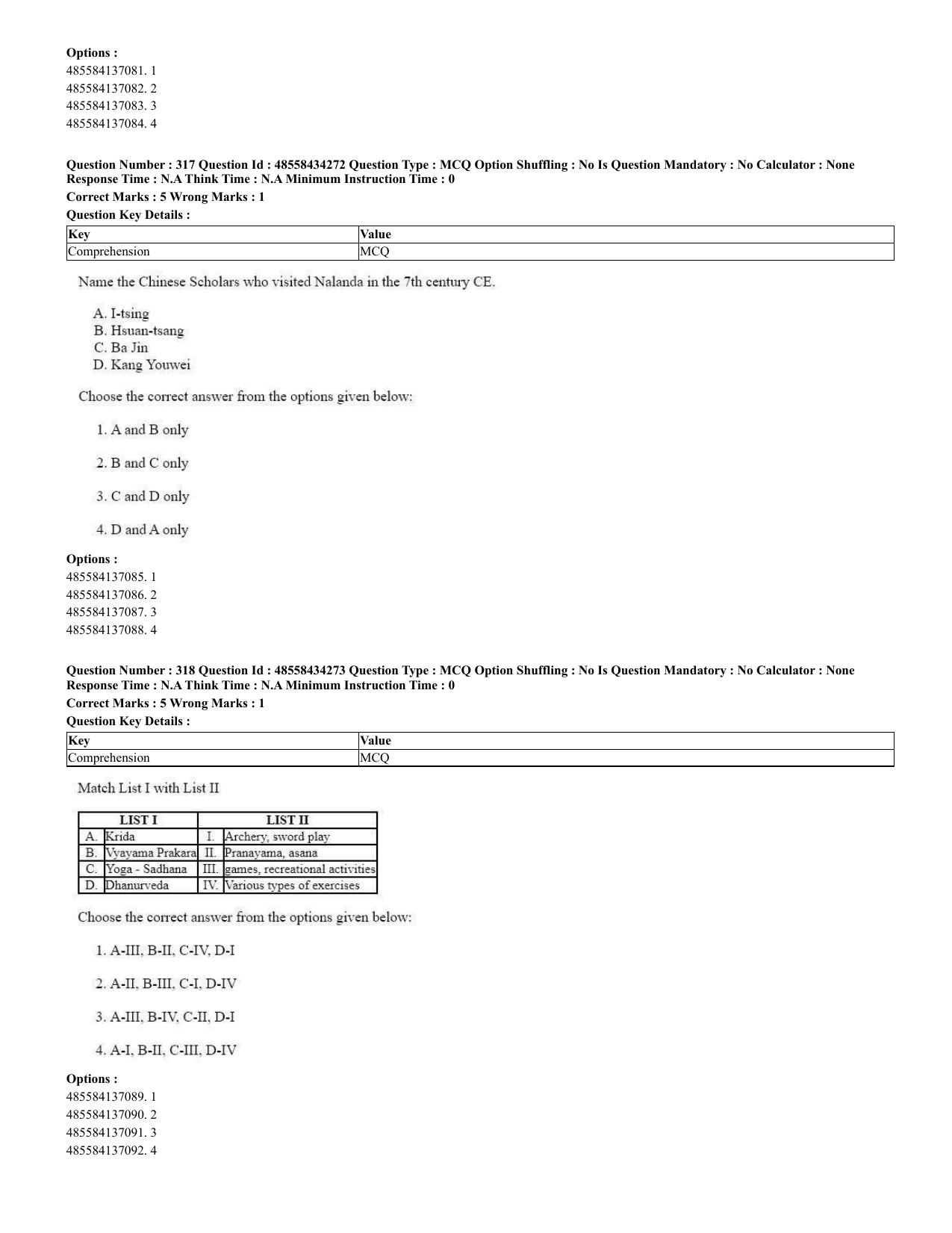 CUET 2023 English Spanish Shift 3 Question Paper - 18 June 2023 - Page 166