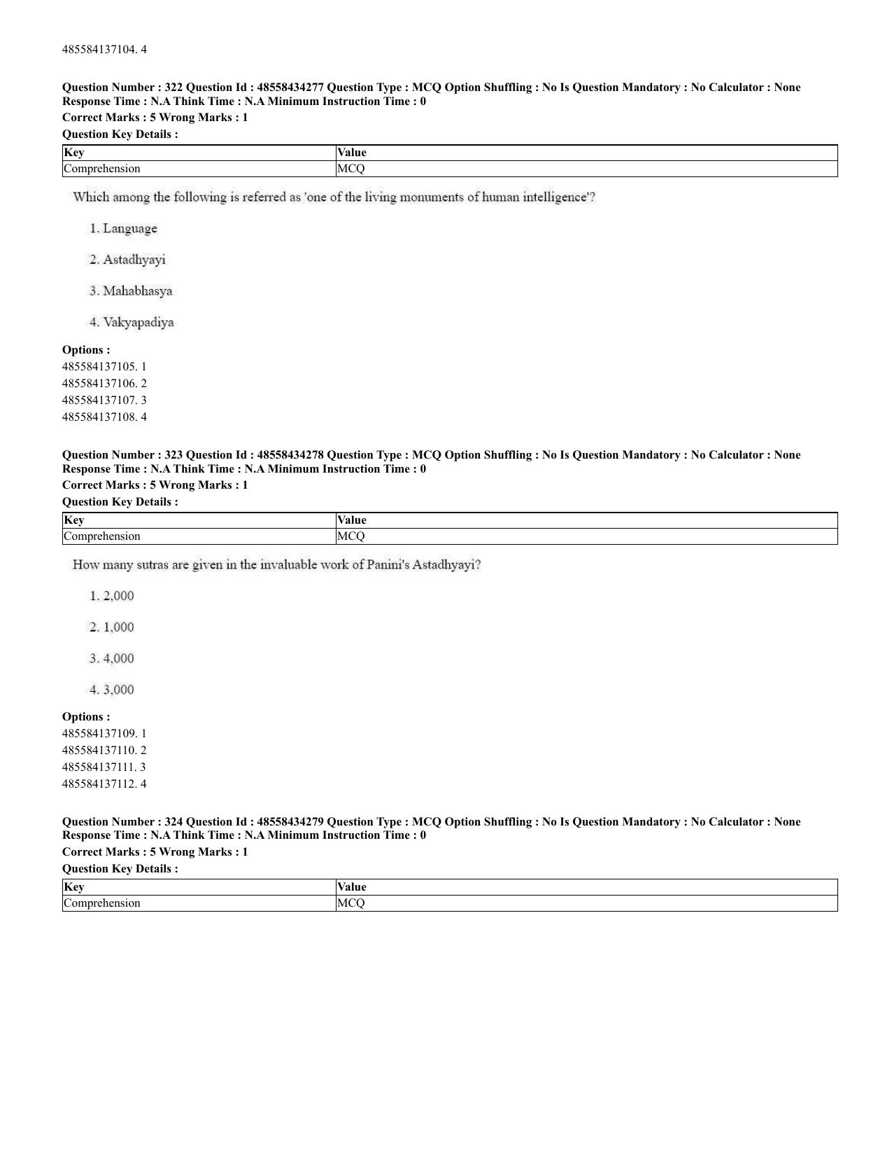 CUET 2023 English Spanish Shift 3 Question Paper - 18 June 2023 - Page 168
