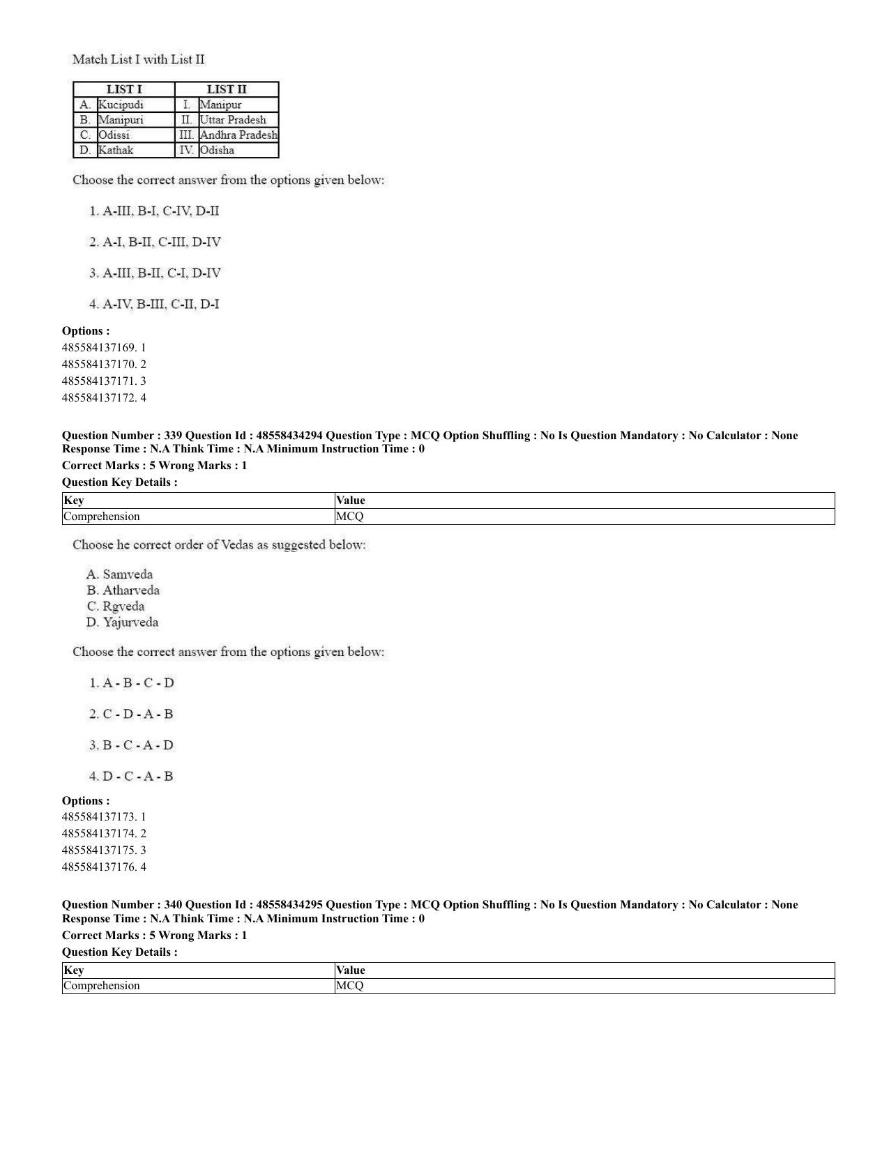 CUET 2023 English Spanish Shift 3 Question Paper - 18 June 2023 - Page 175