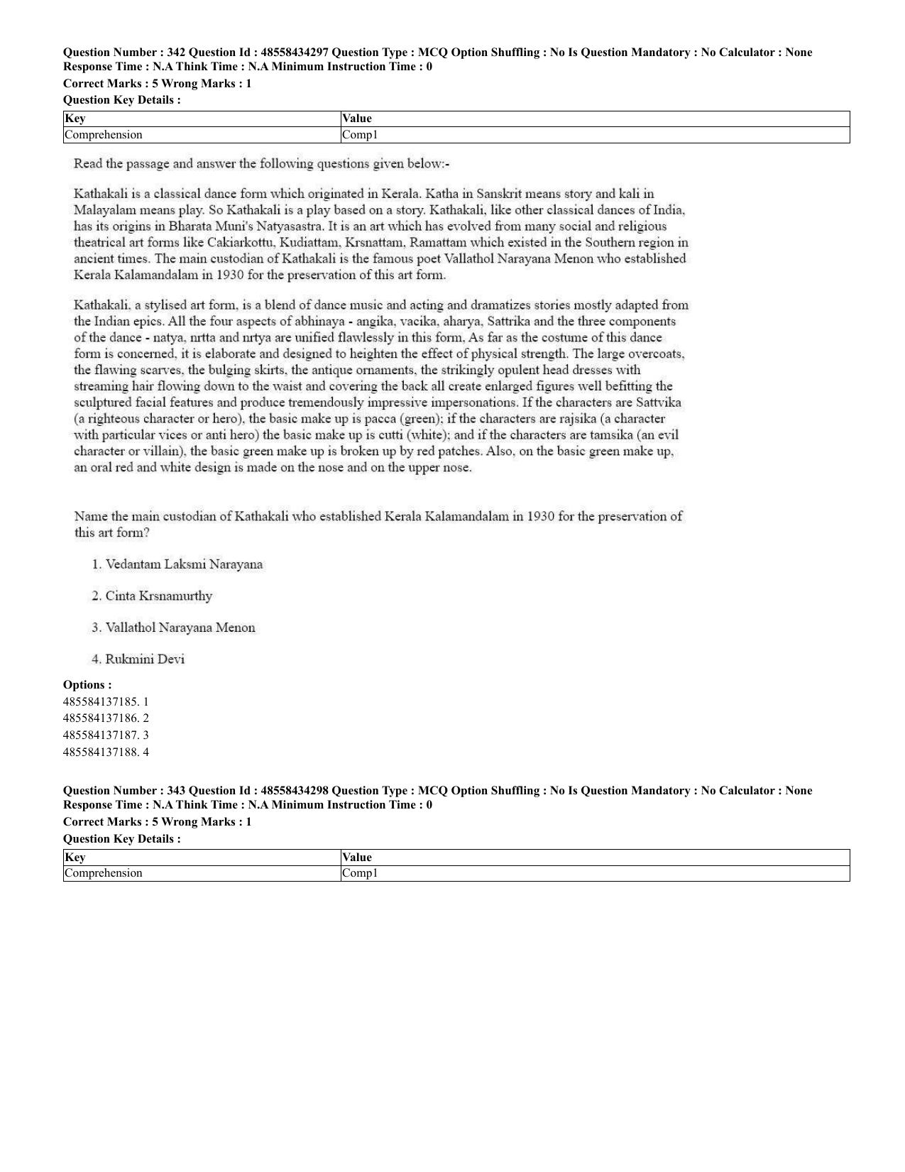 CUET 2023 English Spanish Shift 3 Question Paper - 18 June 2023 - Page 177