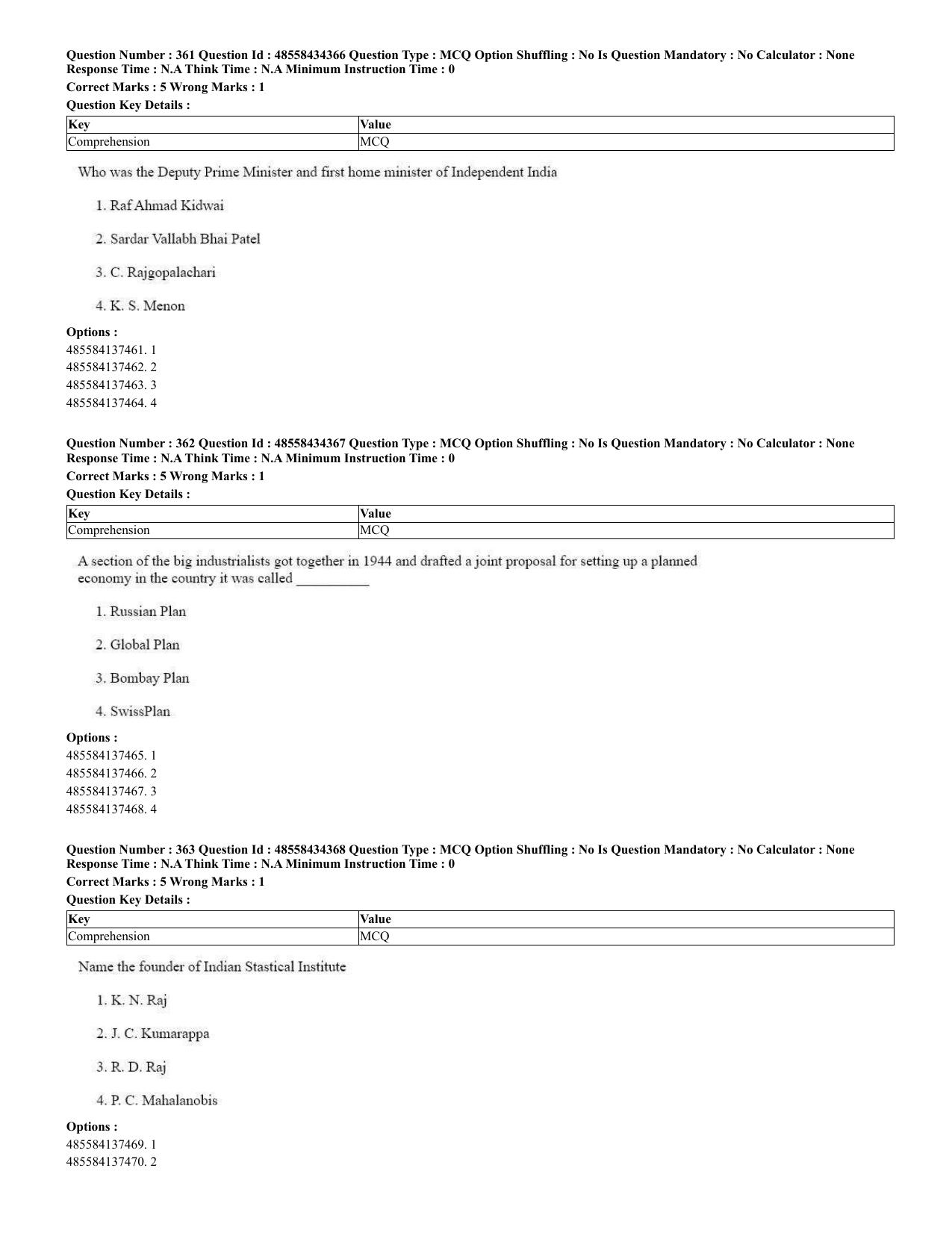 CUET 2023 English Spanish Shift 3 Question Paper - 18 June 2023 - Page 187