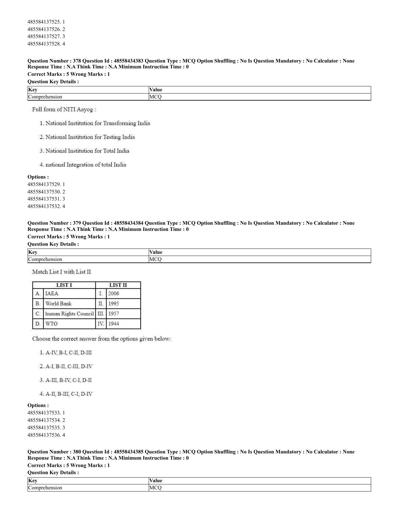 CUET 2023 English Spanish Shift 3 Question Paper - 18 June 2023 - Page 193