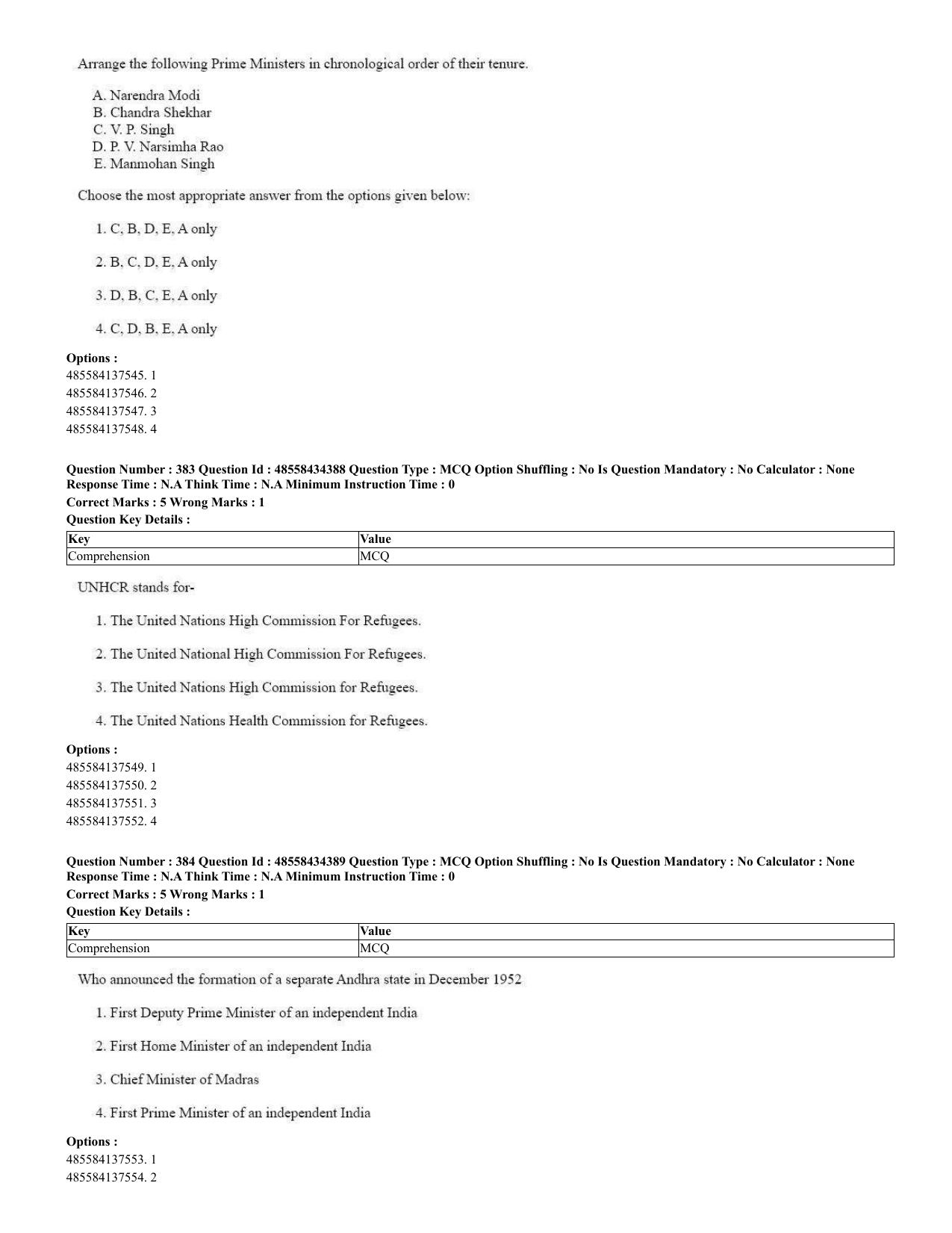 CUET 2023 English Spanish Shift 3 Question Paper - 18 June 2023 - Page 195