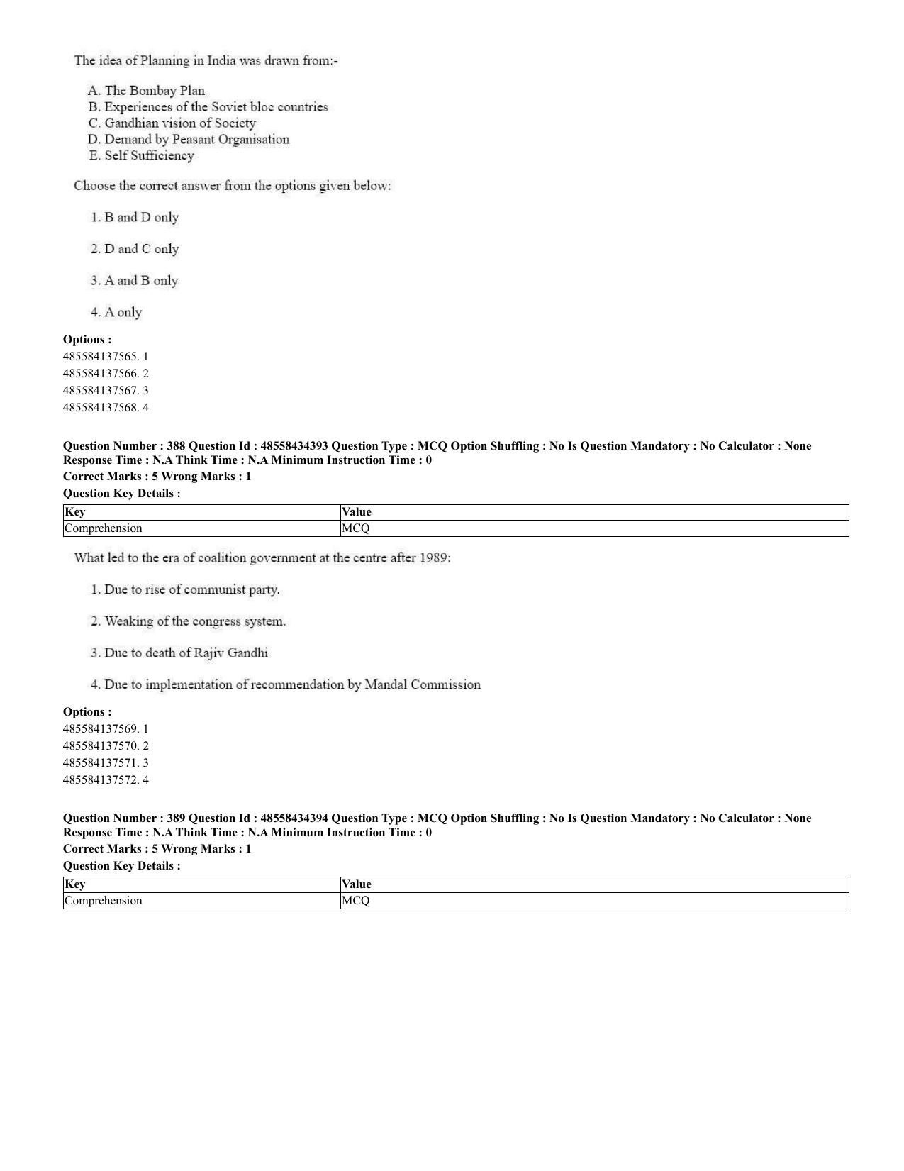 CUET 2023 English Spanish Shift 3 Question Paper - 18 June 2023 - Page 197
