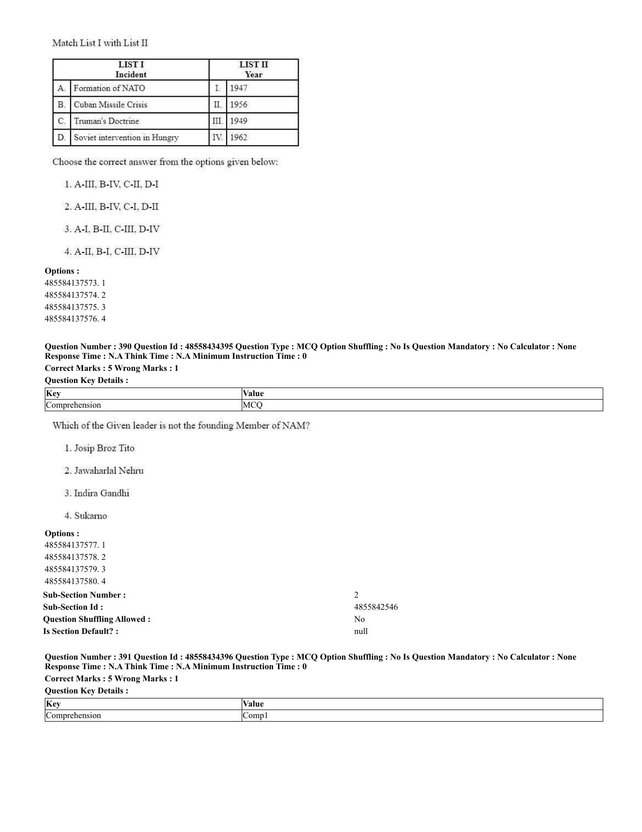 CUET 2023 English Spanish Shift 3 Question Paper - 18 June 2023 - Page 198