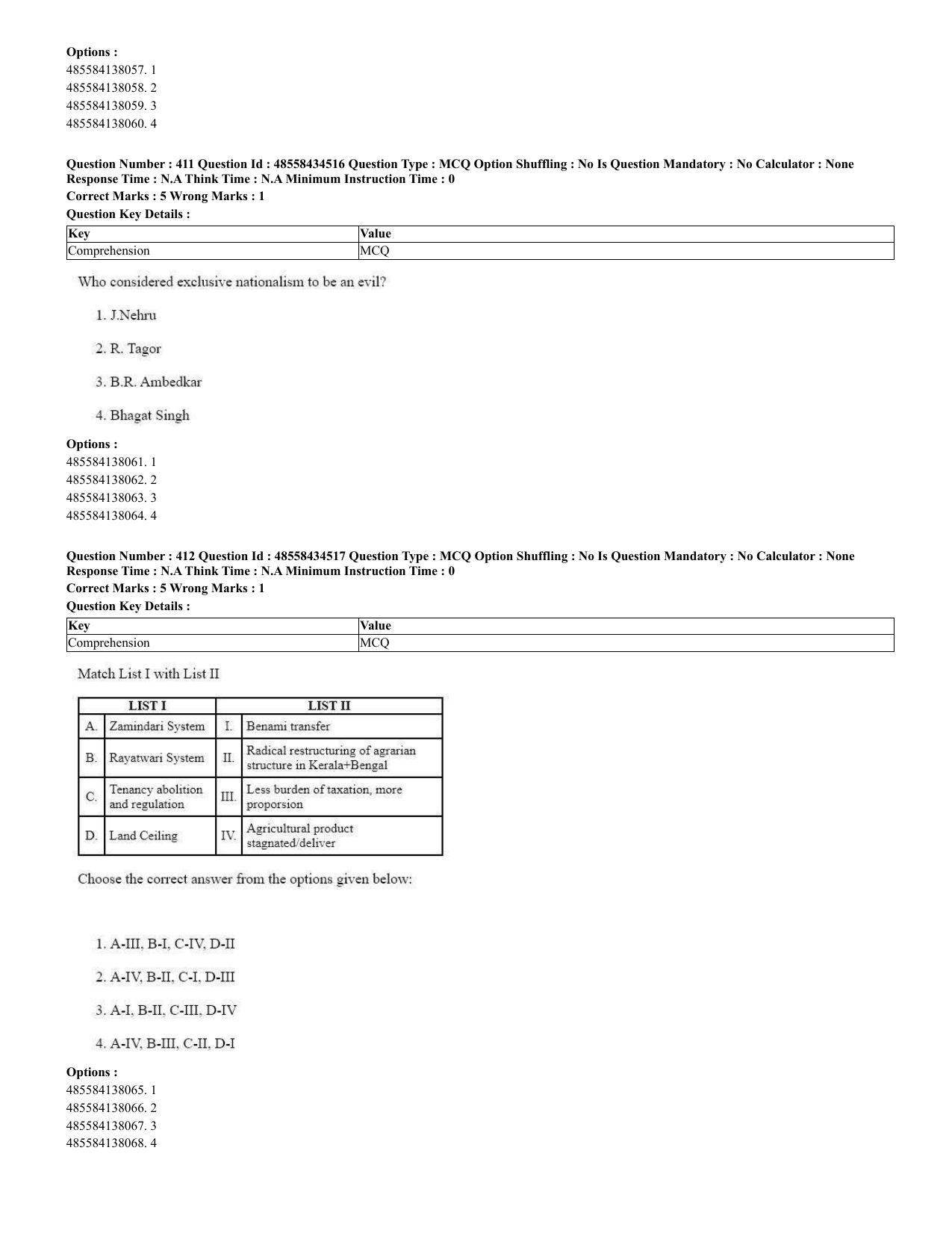 CUET 2023 English Spanish Shift 3 Question Paper - 18 June 2023 - Page 210