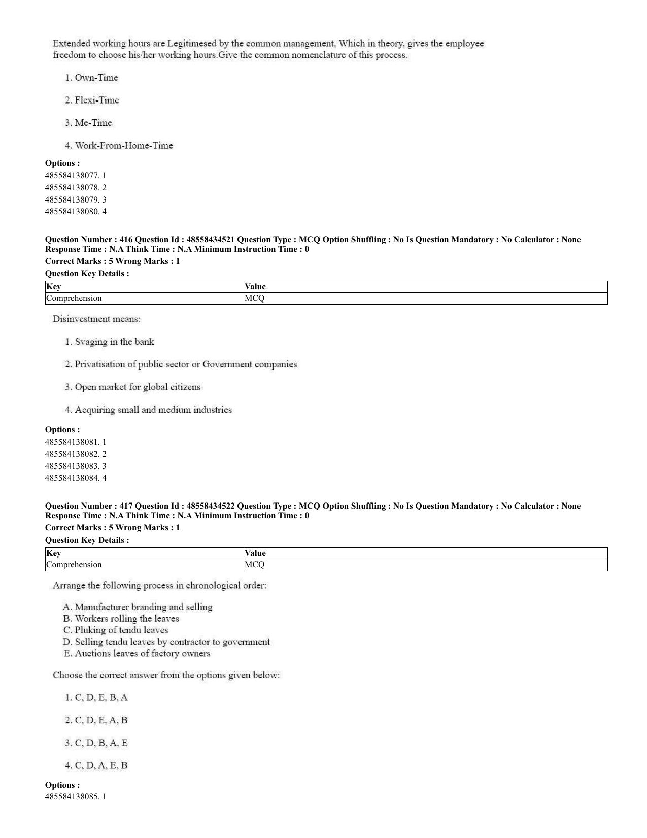CUET 2023 English Spanish Shift 3 Question Paper - 18 June 2023 - Page 212