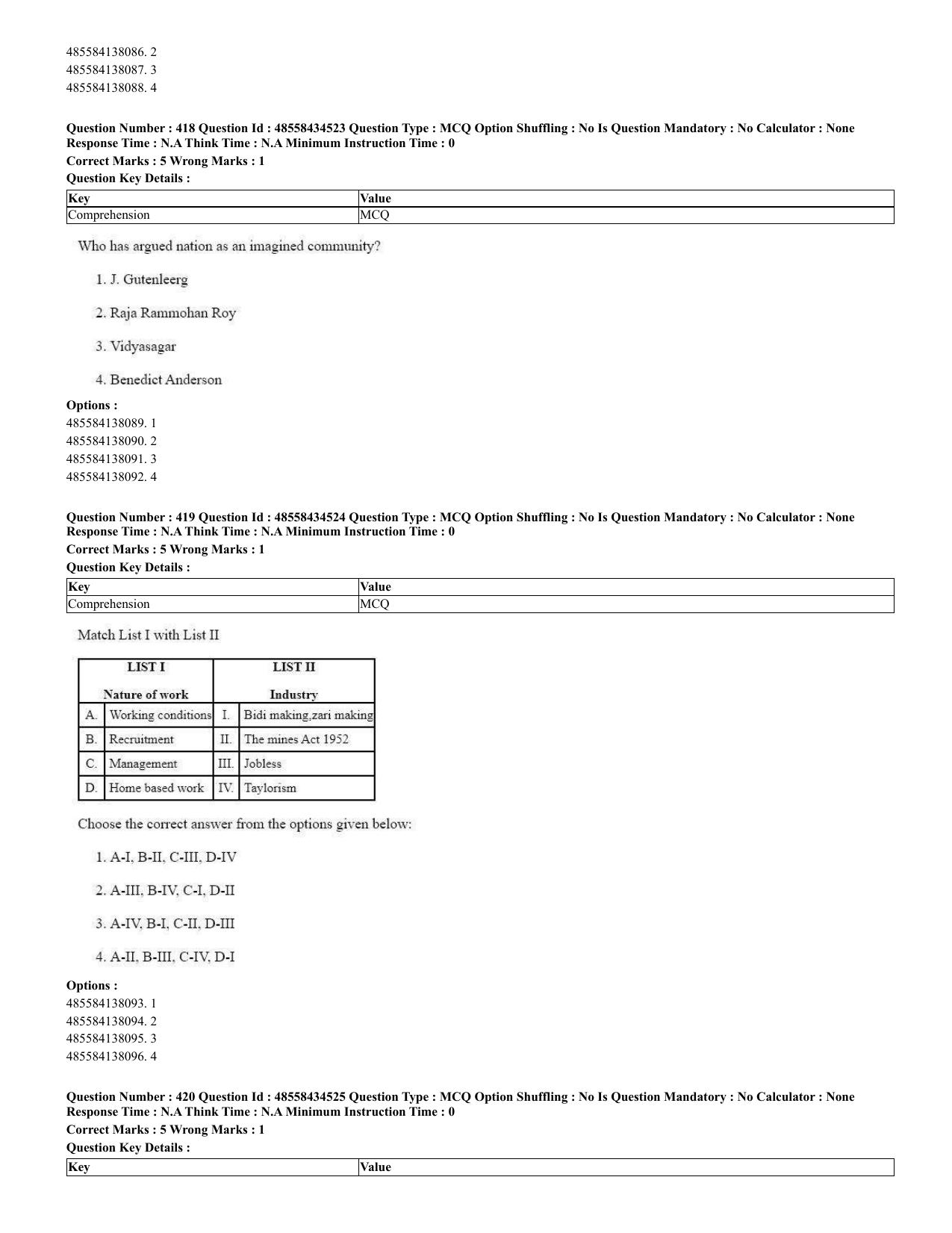 CUET 2023 English Spanish Shift 3 Question Paper - 18 June 2023 - Page 213