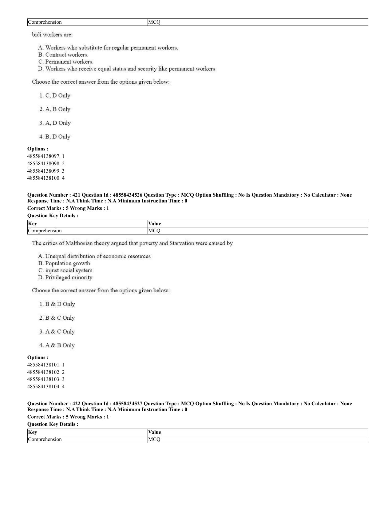 CUET 2023 English Spanish Shift 3 Question Paper - 18 June 2023 - Page 214