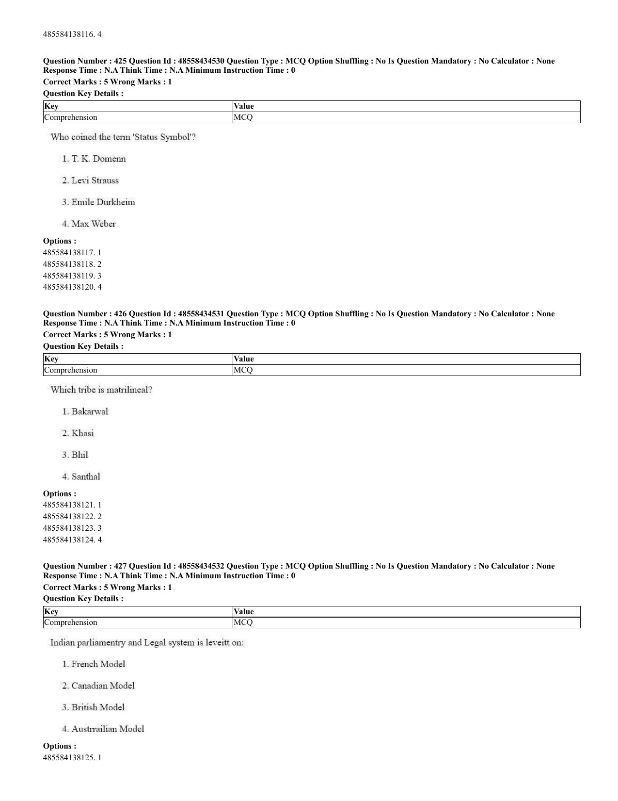 CUET 2023 English Spanish Shift 3 Question Paper - 18 June 2023 - Page 216