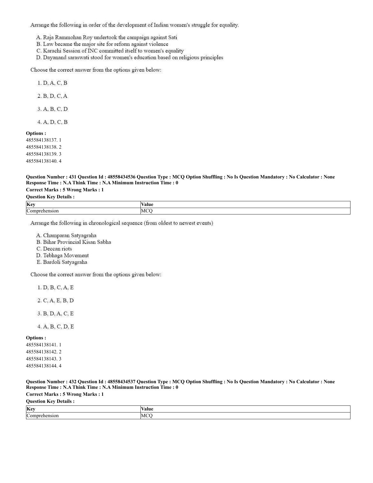 CUET 2023 English Spanish Shift 3 Question Paper - 18 June 2023 - Page 218