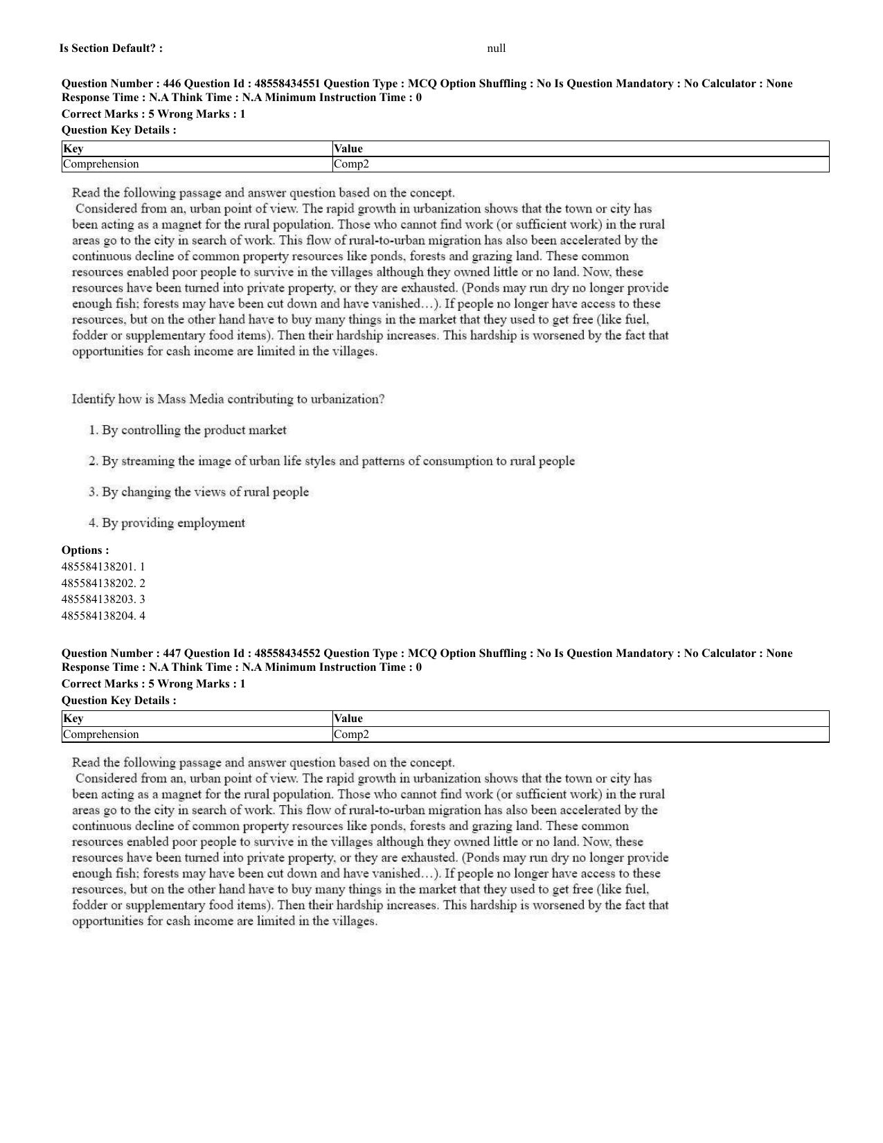 CUET 2023 English Spanish Shift 3 Question Paper - 18 June 2023 - Page 225