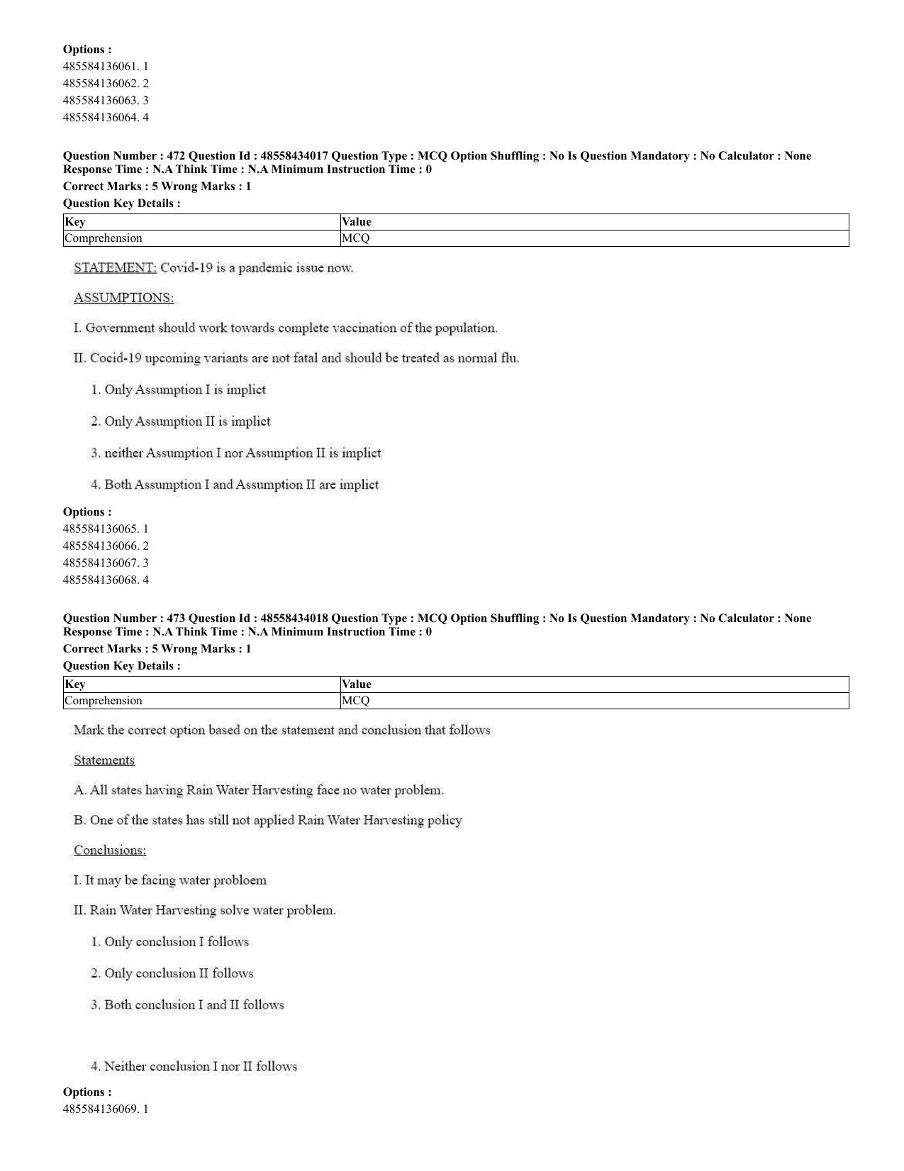 CUET 2023 English Spanish Shift 3 Question Paper - 18 June 2023 - Page 237