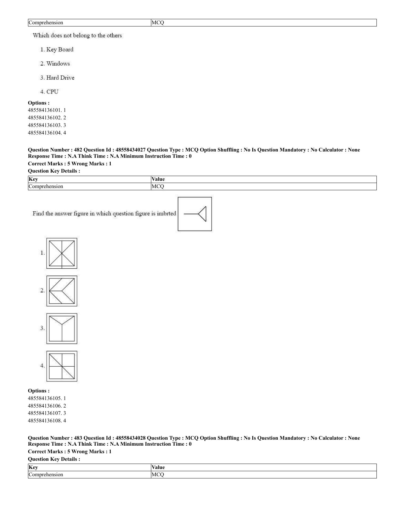 CUET 2023 English Spanish Shift 3 Question Paper - 18 June 2023 - Page 241