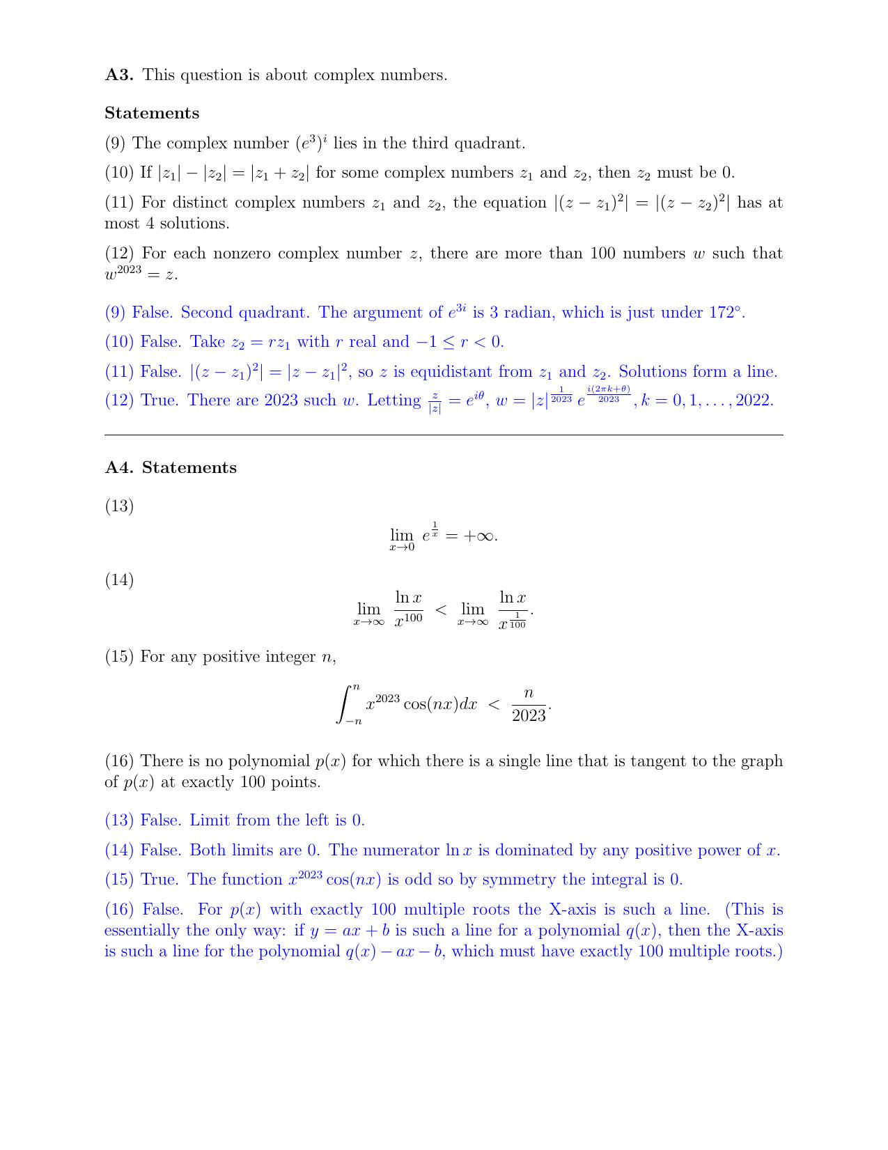 B.Sc (Hons.) Mathematics and Computer Science Solution - Page 2