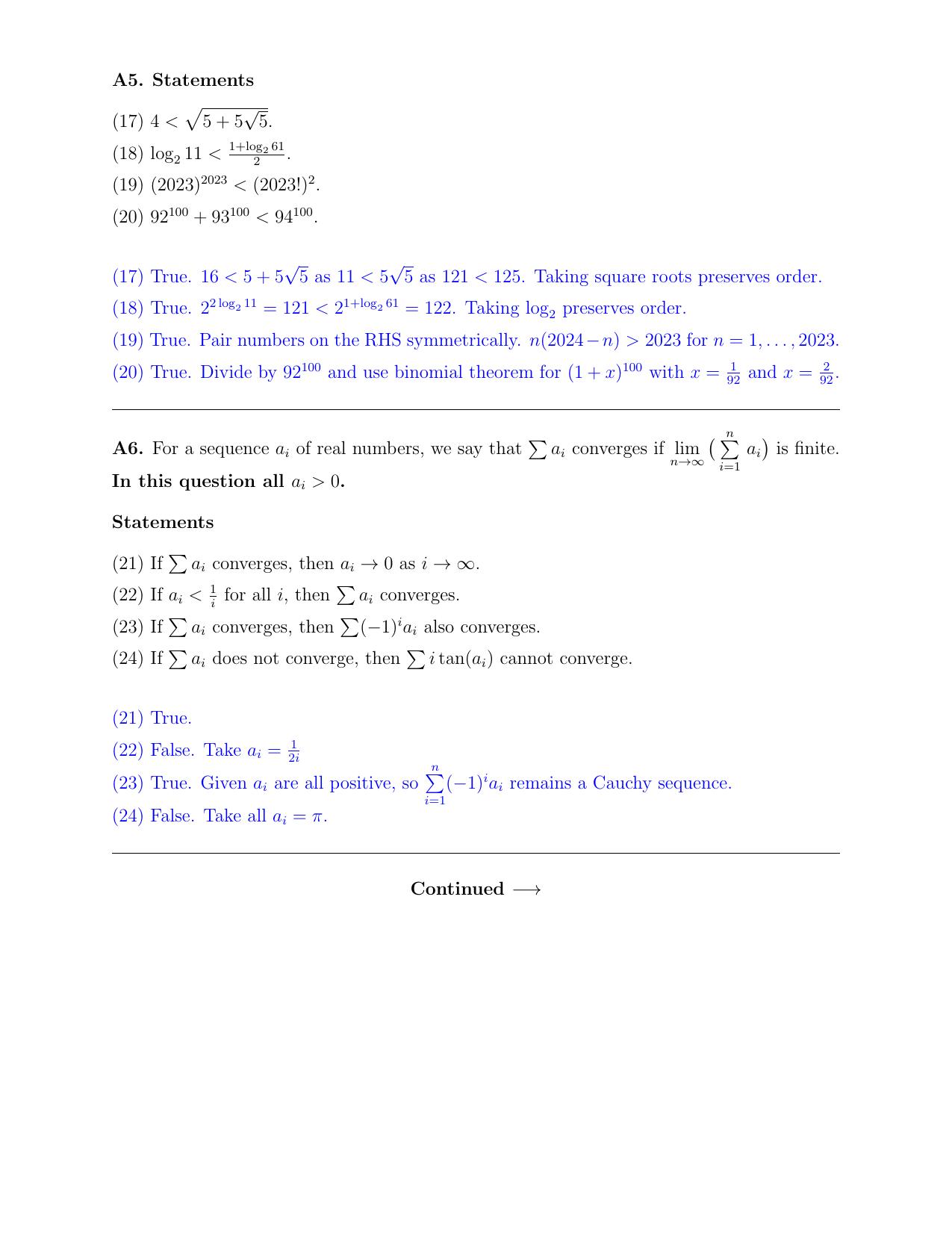 B.Sc (Hons.) Mathematics and Computer Science Solution - Page 3