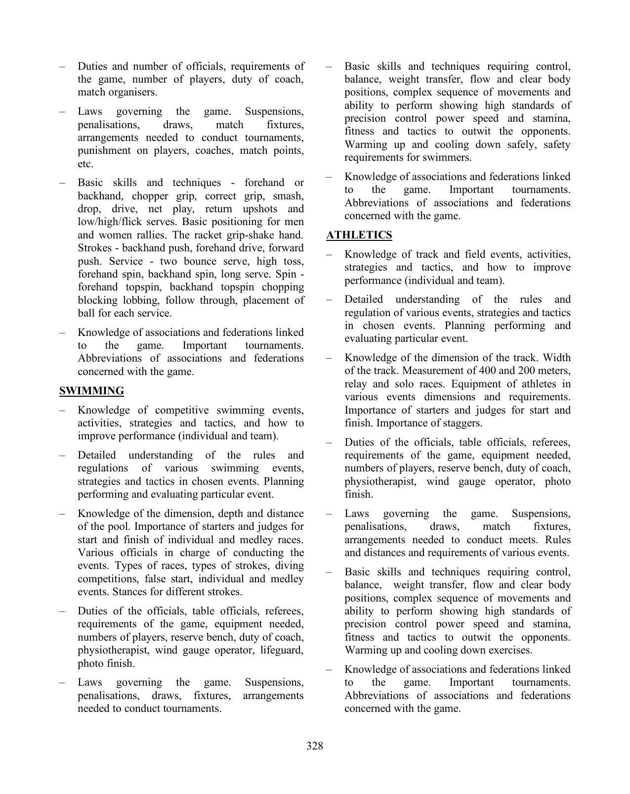 ISC Class XI & XII Physical Education Syllabus - Page 13