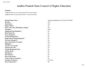 AP EAPCET 2022 - July 12, 2022 Shift 1 - Agricultureand Pharmacy Question Paper With Preliminary Keys