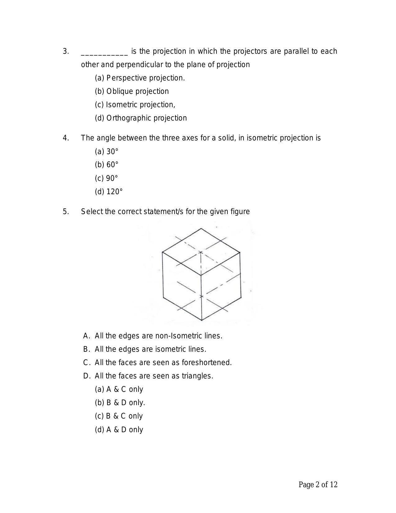 CBSE Class 12 Engg. Graphic Sample Paper 2024 - Page 2