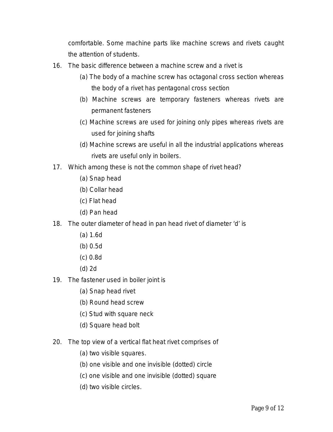 CBSE Class 12 Engg. Graphic Sample Paper 2024 - Page 9