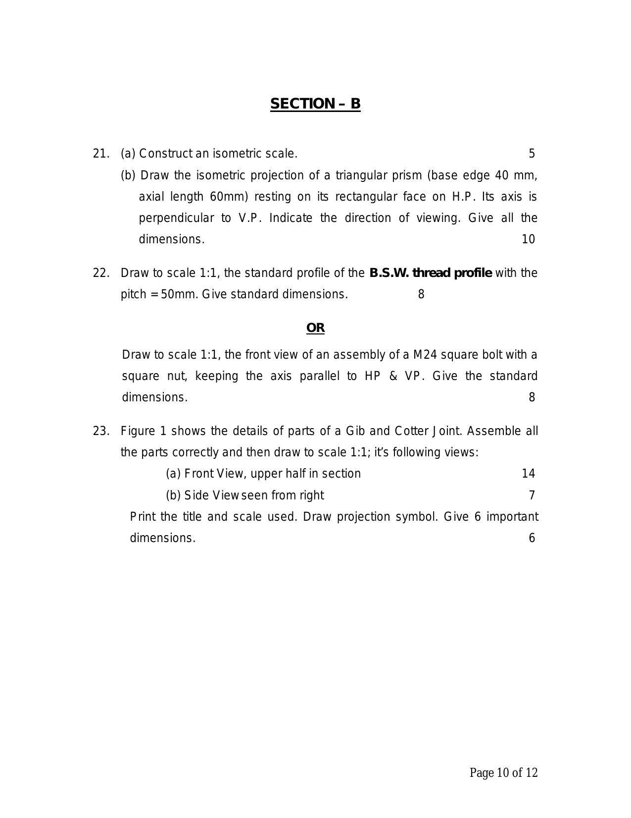 CBSE Class 12 Engg. Graphic Sample Paper 2024 - Page 10