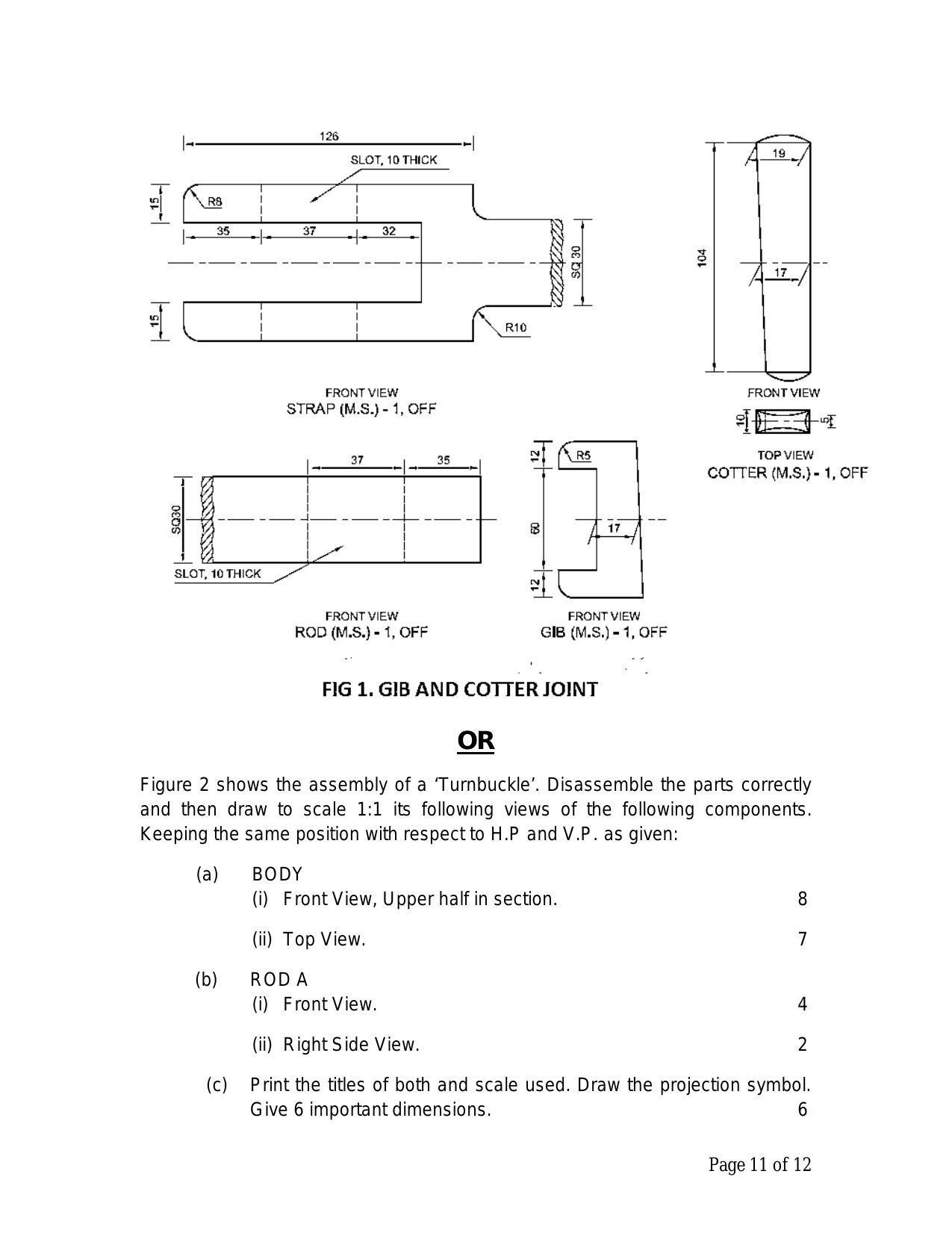 CBSE Class 12 Engg. Graphic Sample Paper 2024 - Page 11
