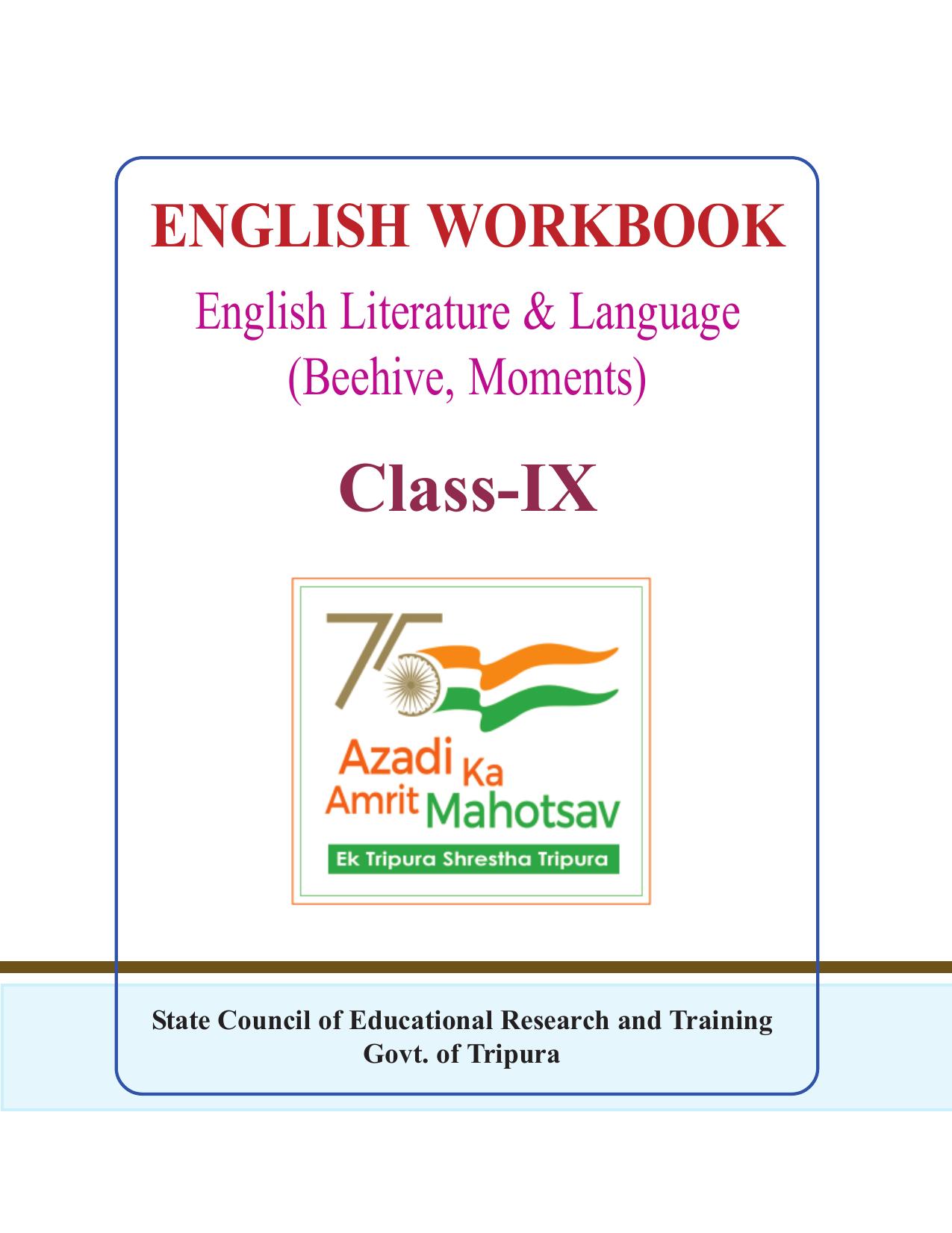 Tripura Board Class 9 English Workbooks - Page 1