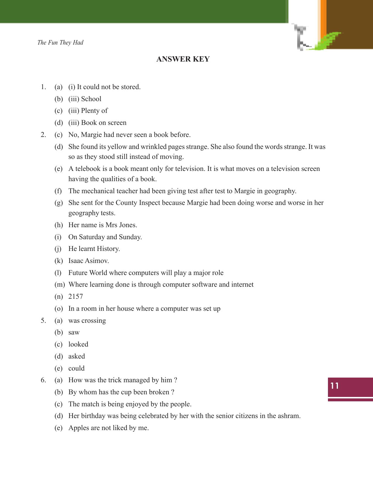 Tripura Board Class 9 English Workbooks - Page 11