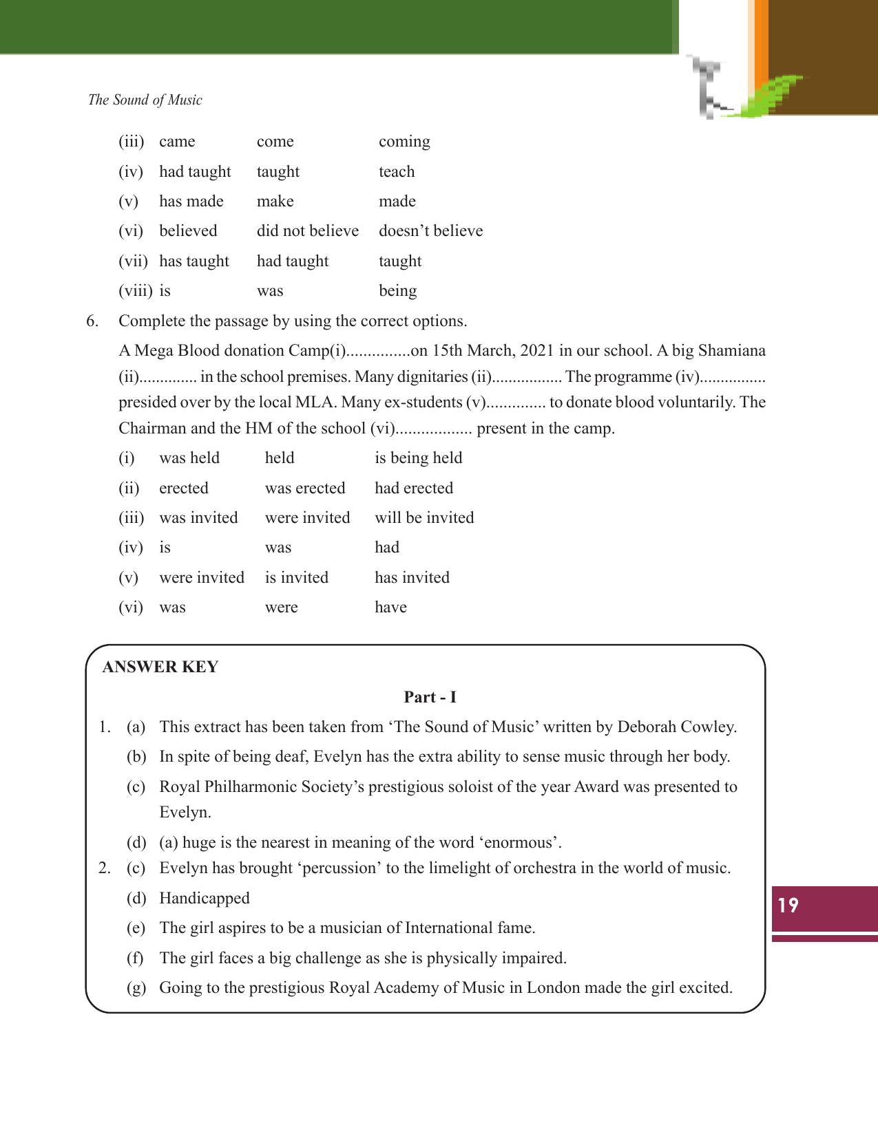 Tripura Board Class 9 English Workbooks - Page 19