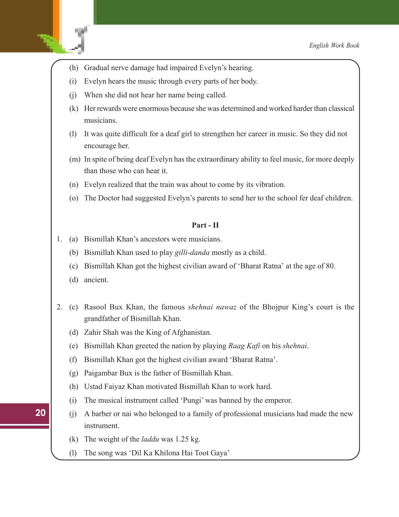Tripura Board Class 9 English Workbooks - Page 20