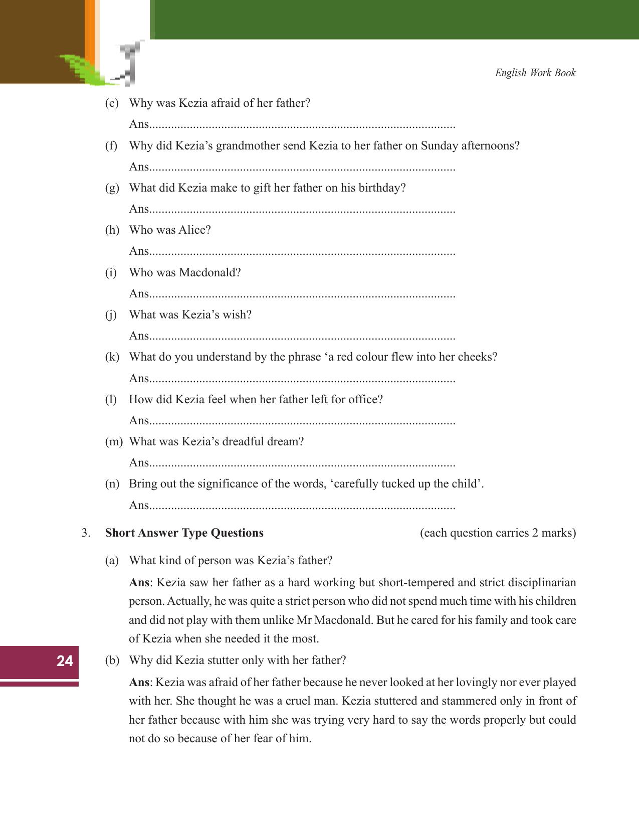 Tripura Board Class 9 English Workbooks - Page 24