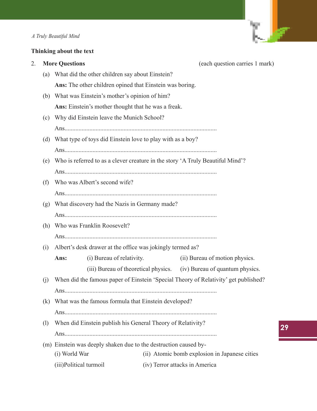 Tripura Board Class 9 English Workbooks - Page 29