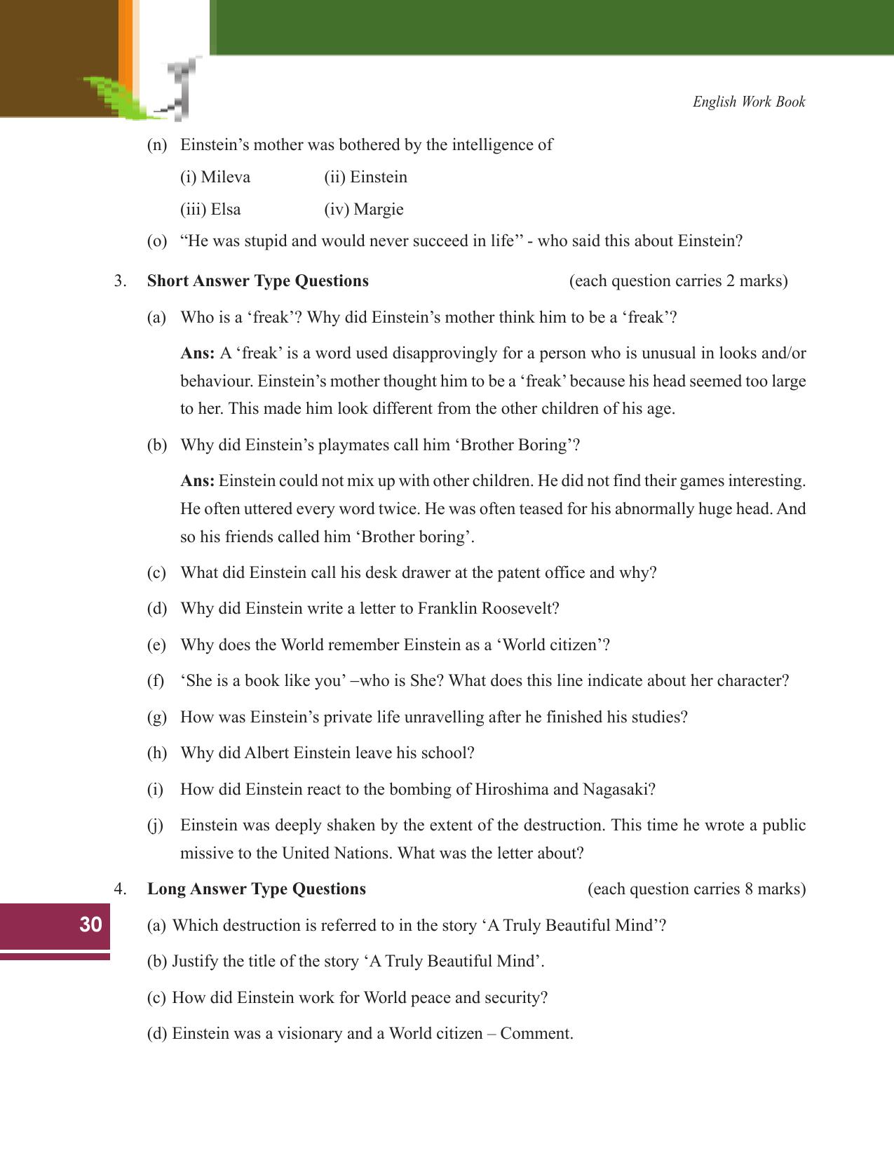 Tripura Board Class 9 English Workbooks - Page 30