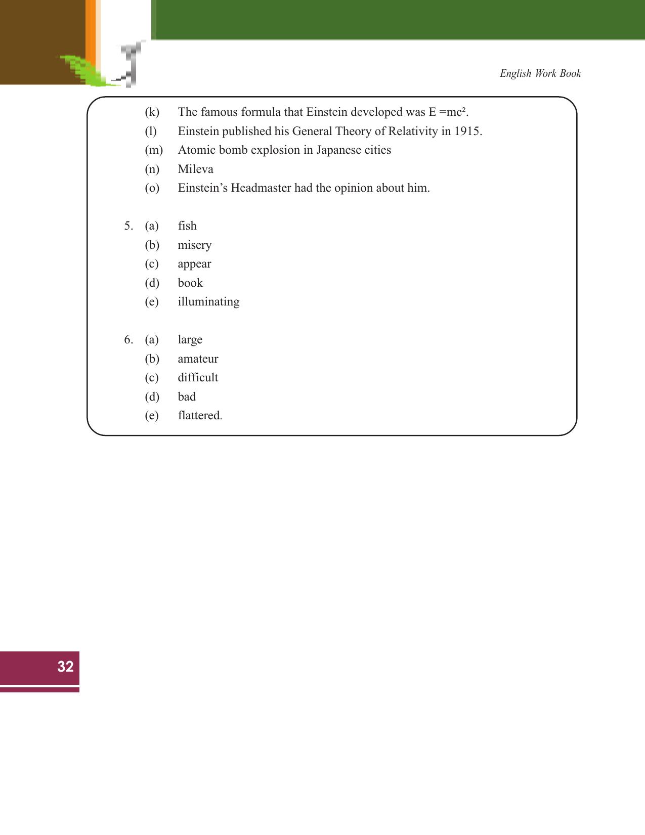 Tripura Board Class 9 English Workbooks - Page 32