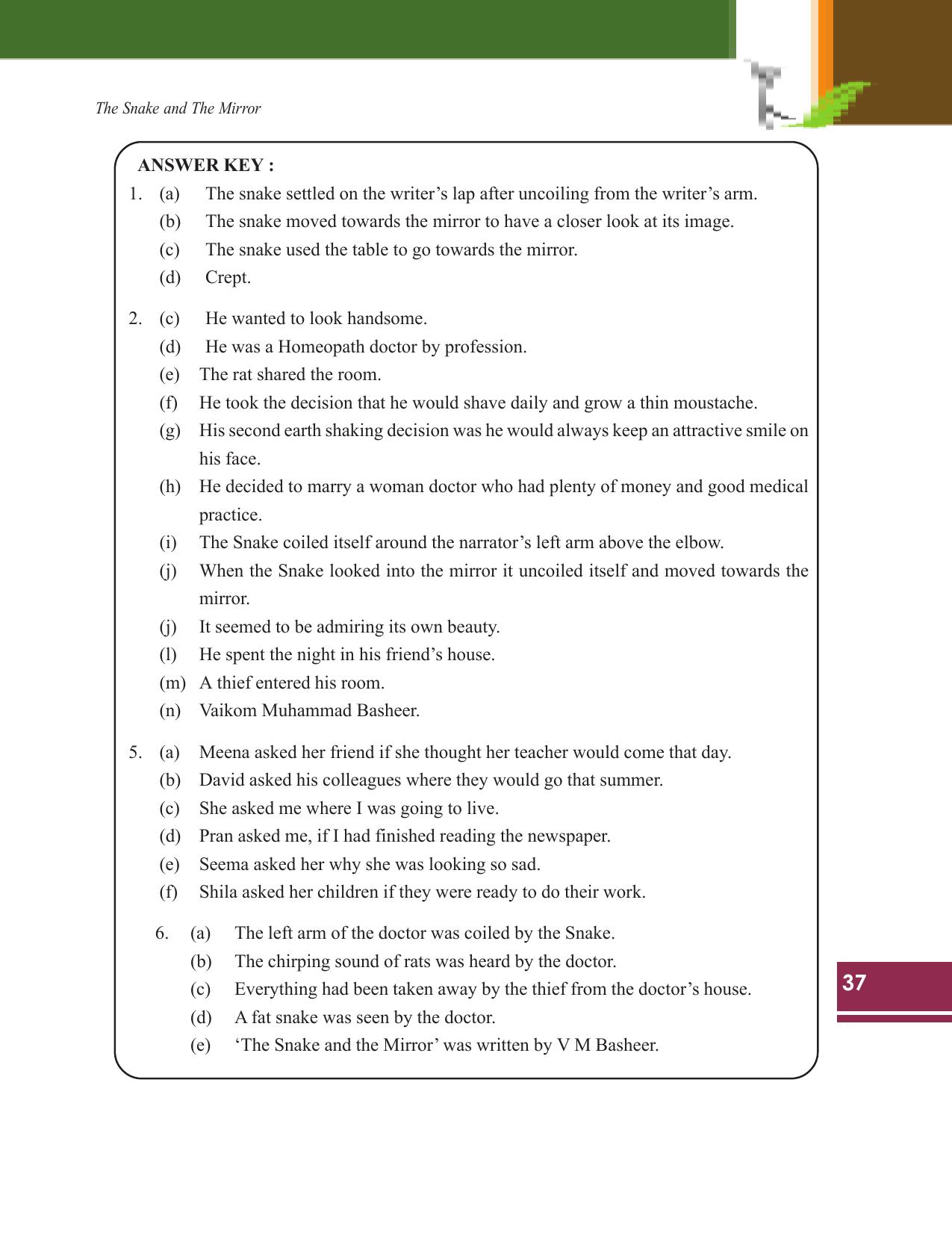 Tripura Board Class 9 English Workbooks - Page 37