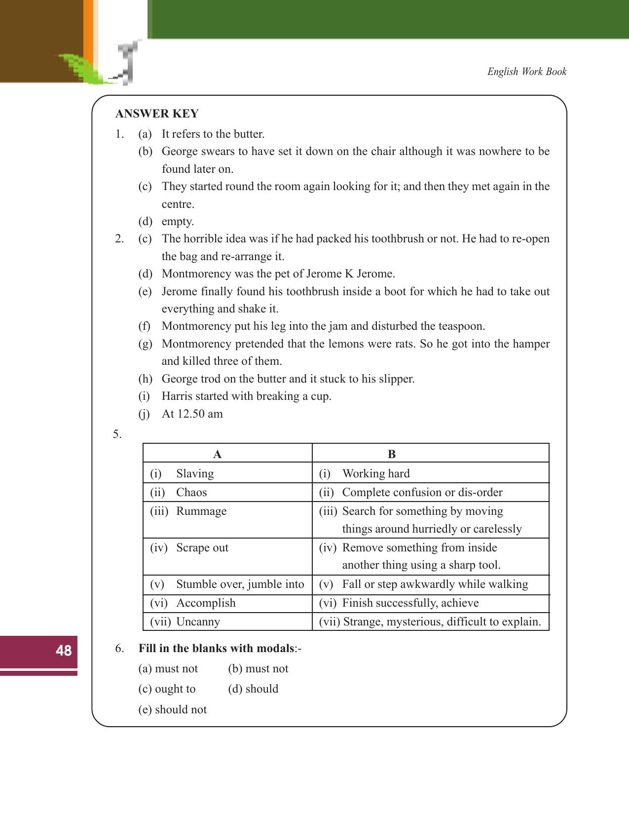 Tripura Board Class 9 English Workbooks - Page 48