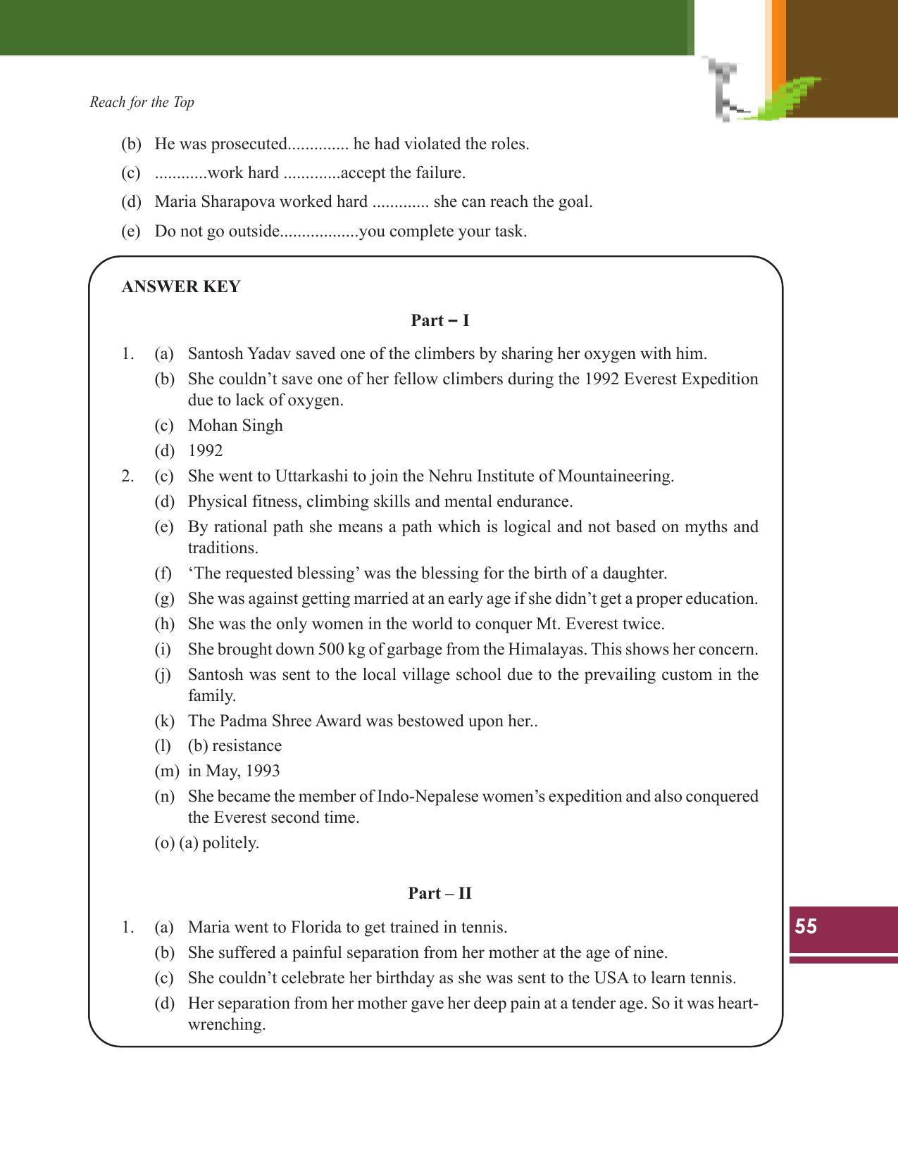 Tripura Board Class 9 English Workbooks - Page 55