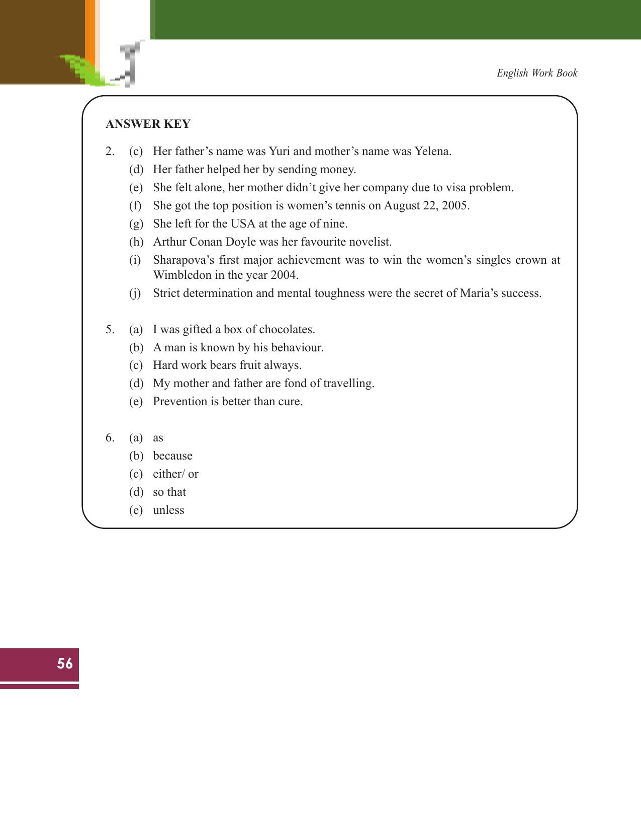 Tripura Board Class 9 English Workbooks - Page 56