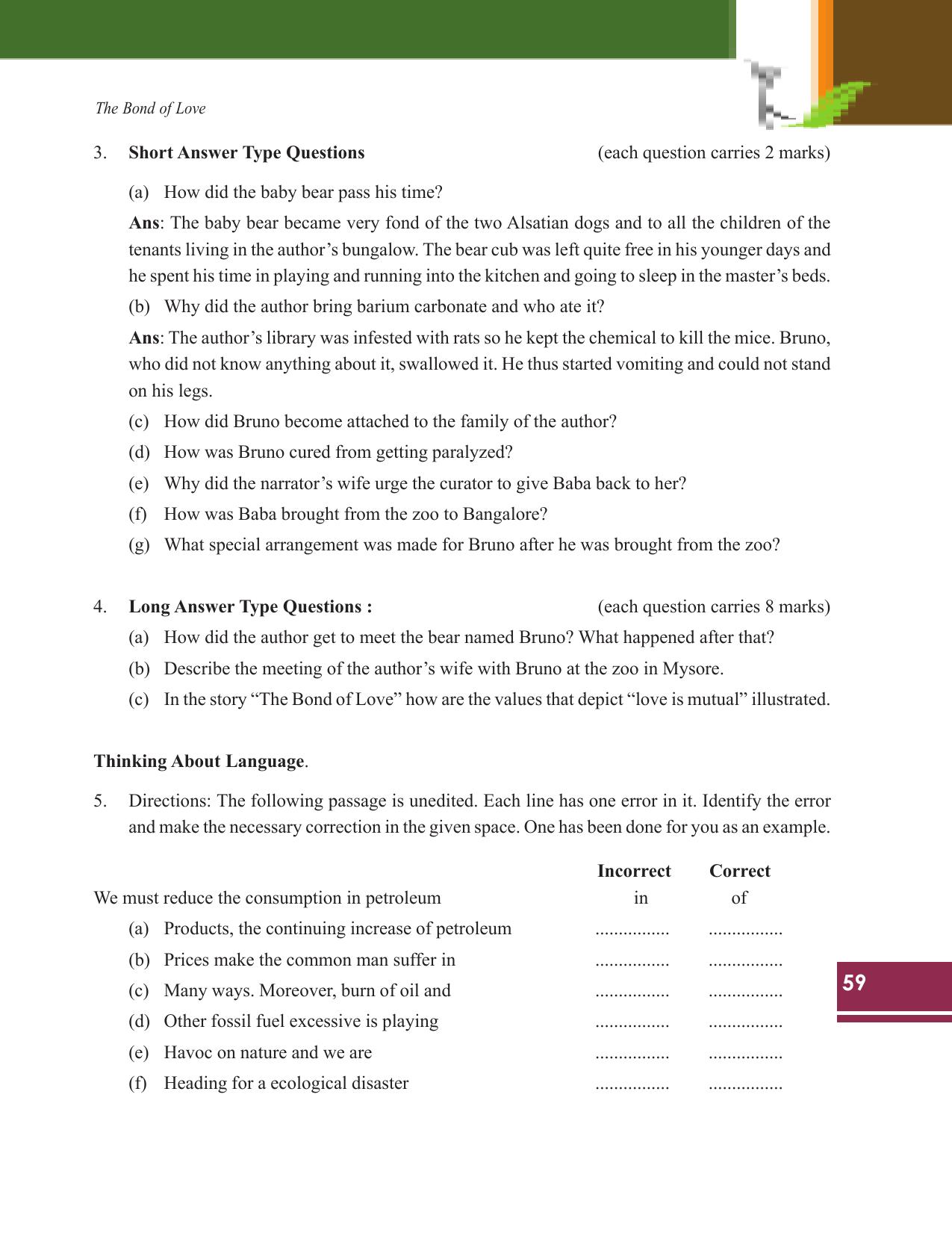 Tripura Board Class 9 English Workbooks - Page 59