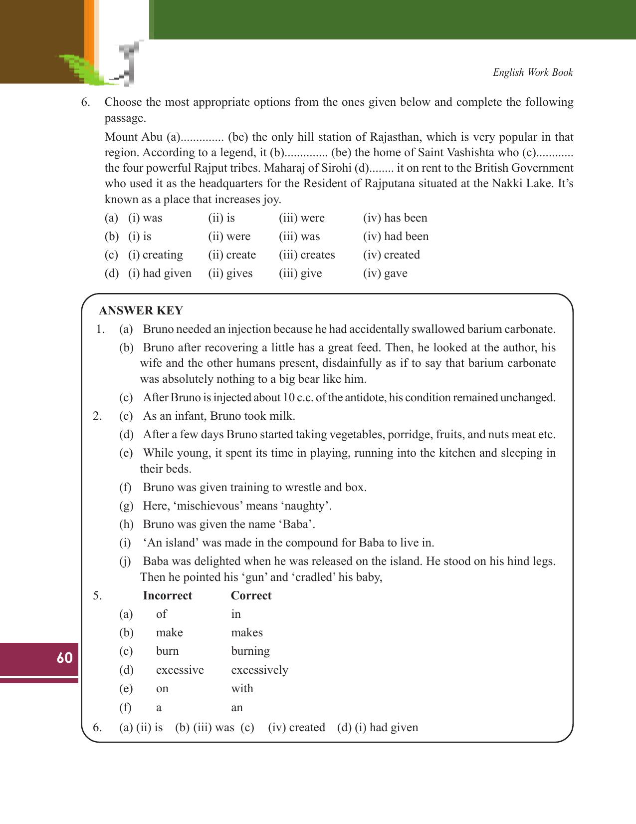Tripura Board Class 9 English Workbooks - Page 60