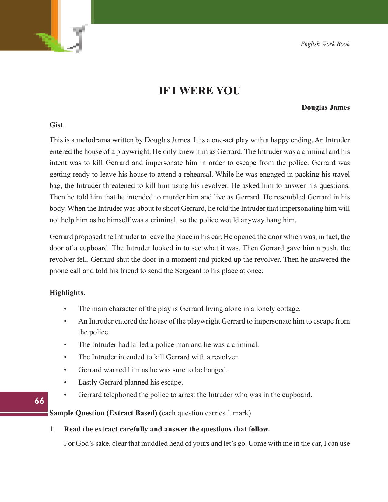 Tripura Board Class 9 English Workbooks - Page 66