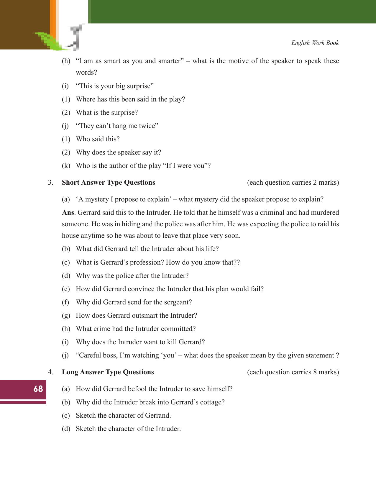 Tripura Board Class 9 English Workbooks - Page 68