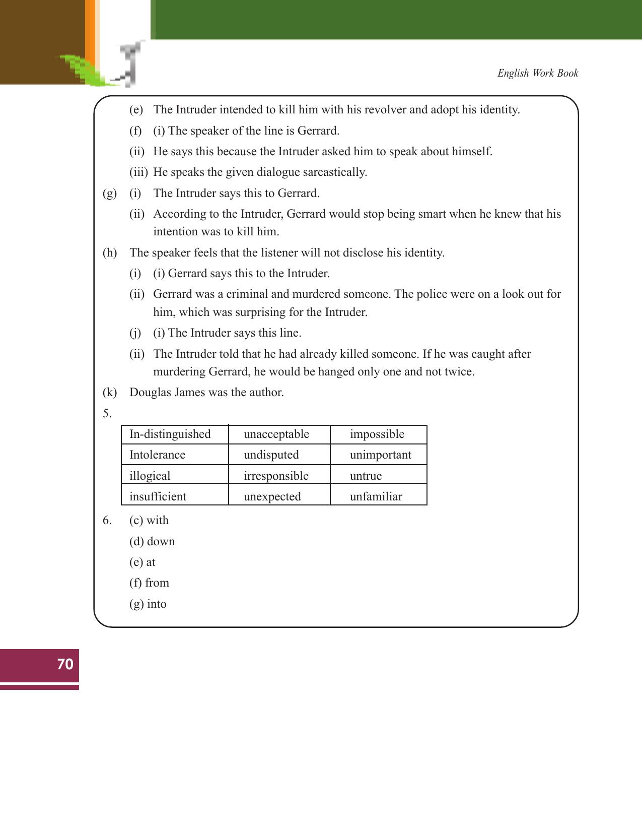 Tripura Board Class 9 English Workbooks - Page 70