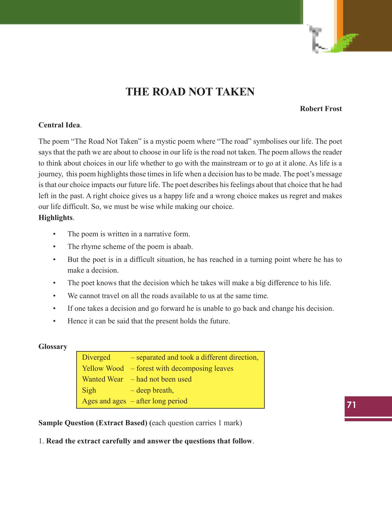 Tripura Board Class 9 English Workbooks - Page 71