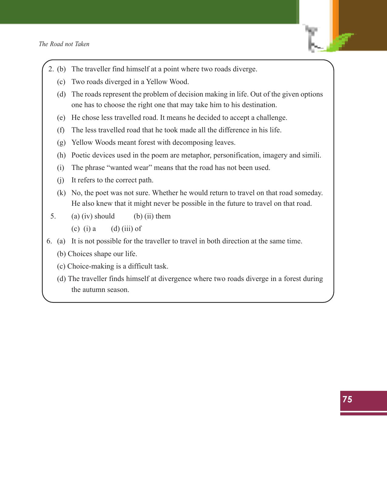 Tripura Board Class 9 English Workbooks - Page 75