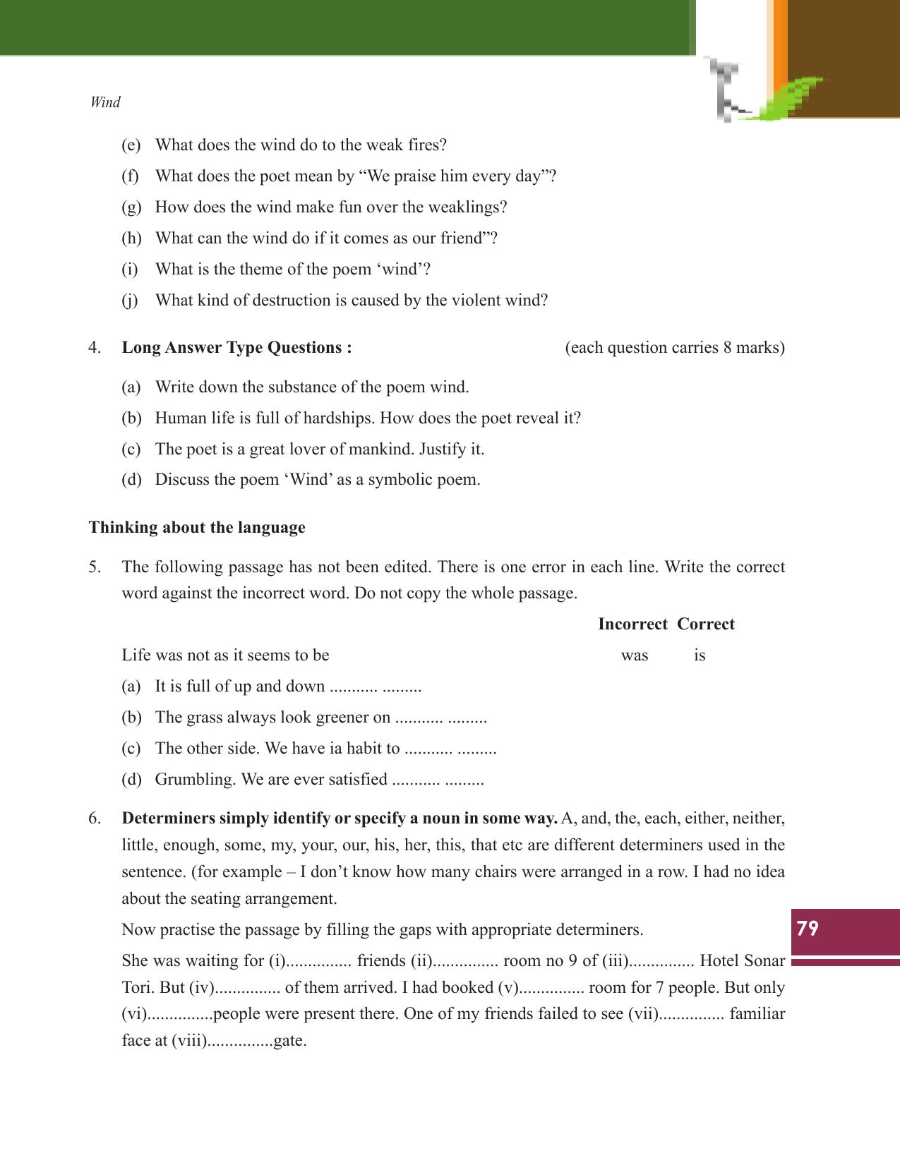 Tripura Board Class 9 English Workbooks - Page 79